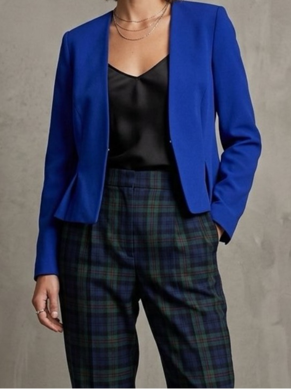 Love Tree Cobalt royal Blue Open-Front Women's Blazer